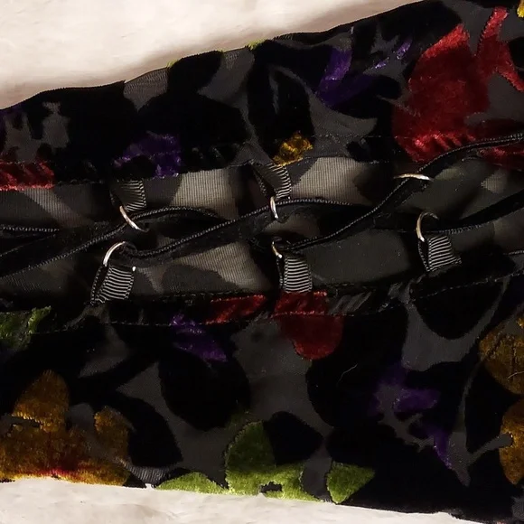 DO NOT BUY- SOLD NWT Dolls Kill Current Mood Floral Velvet Mini Dress - Picture 6 of 9